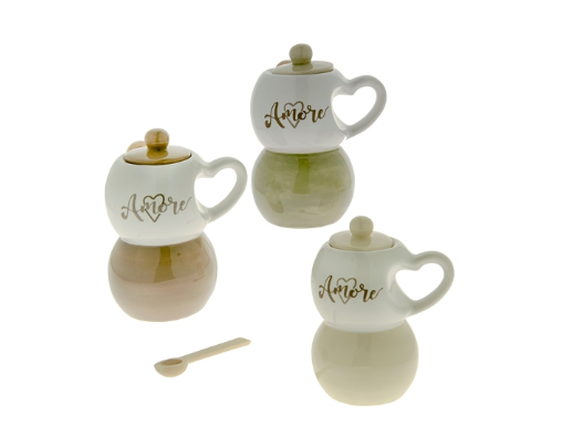 Regali e Bomboniere - Prodotti - Matrimonio - H10.5CM - CUORE MOKA