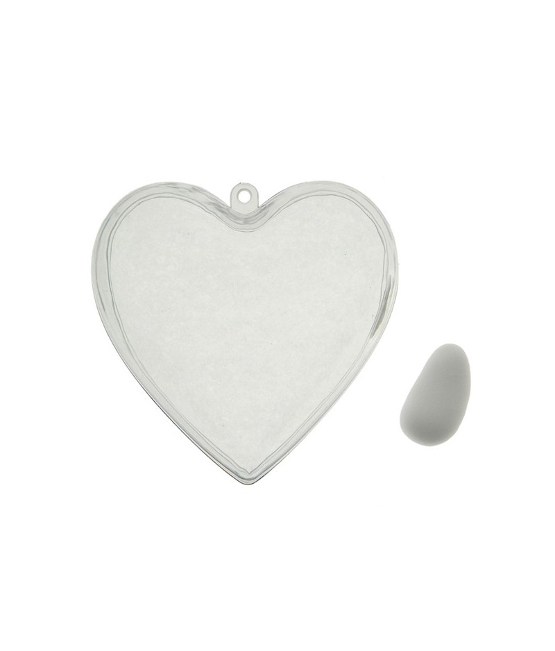 Regali e Bomboniere - Prodotti - BARATTOLI PLASTICA - CUORE PLEX 8X4X8CM SCATOLINA