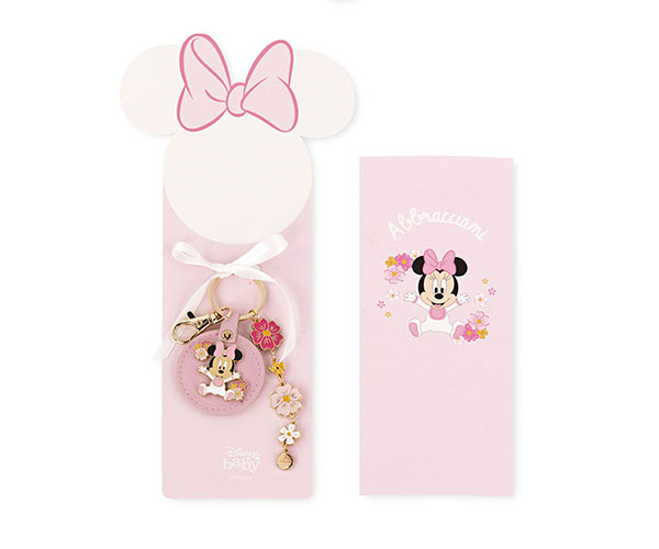 Regali e Bomboniere - Prodotti - Bomboniere Disney e cartoni - PORTACHIAVE ecopelle MINNIE TOPOLINA 17CM CON BOX