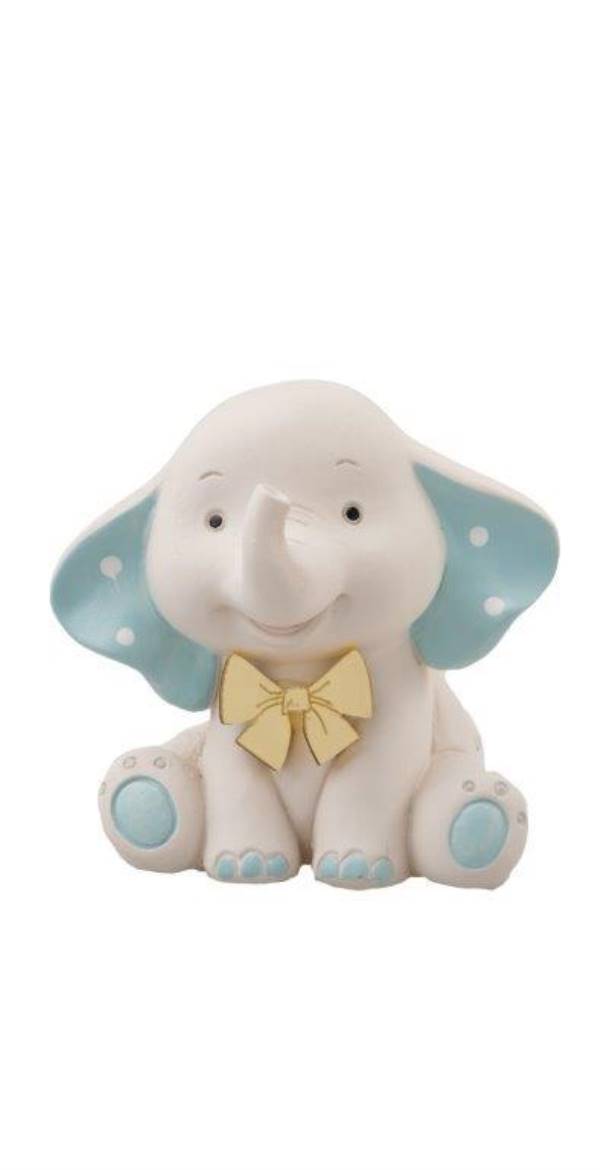 Regali e Bomboniere - Prodotti - Battesimo E Nascita - DECORAZIONE ELEF.BOY H.8CM CON BOX 