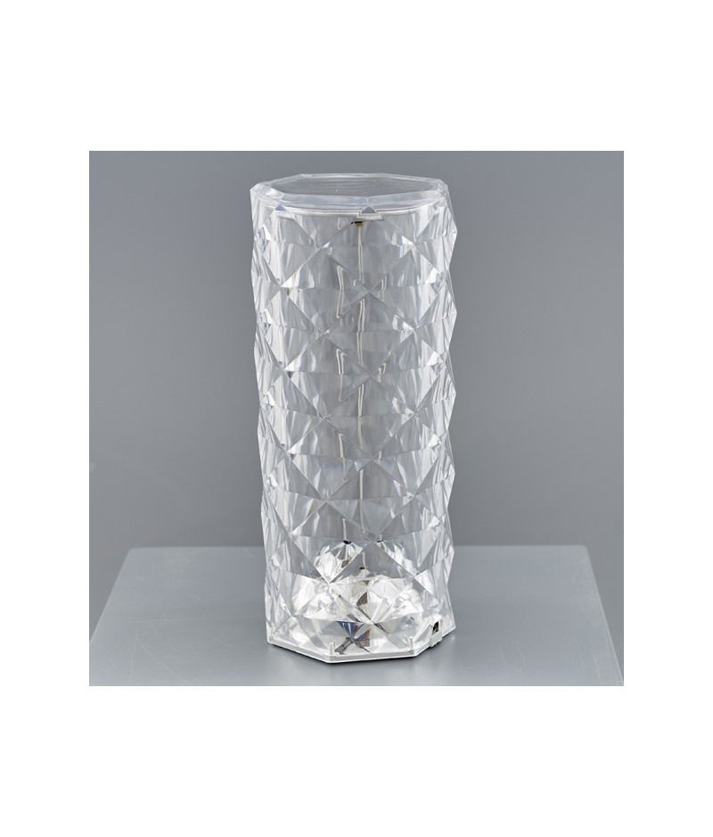 Regali e Bomboniere - Prodotti - Bomboniere Utili - -12X12X25CM- CRYSTAL CILINDRO LAMPADA LED DA TAVOLO