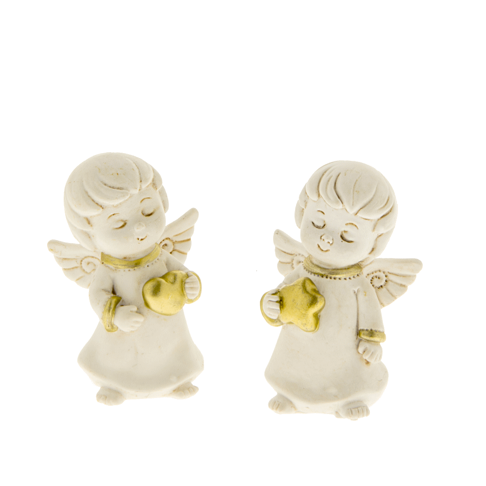 Regali e Bomboniere - Prodotti - Battesimo E Nascita - GOLD ANGELO bomboniera  H6 resina assortito 