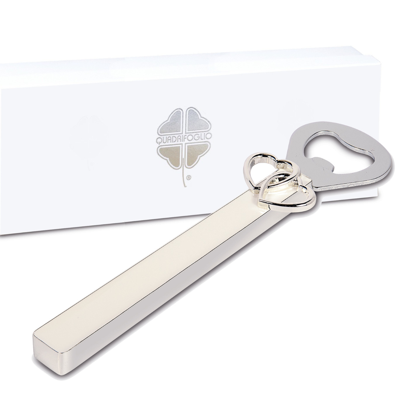 Regali e Bomboniere - Prodotti - Quadrifoglio  SOLIDALE - 15.5CM - NOZZE APRIBOTTIGLIE CON BOX