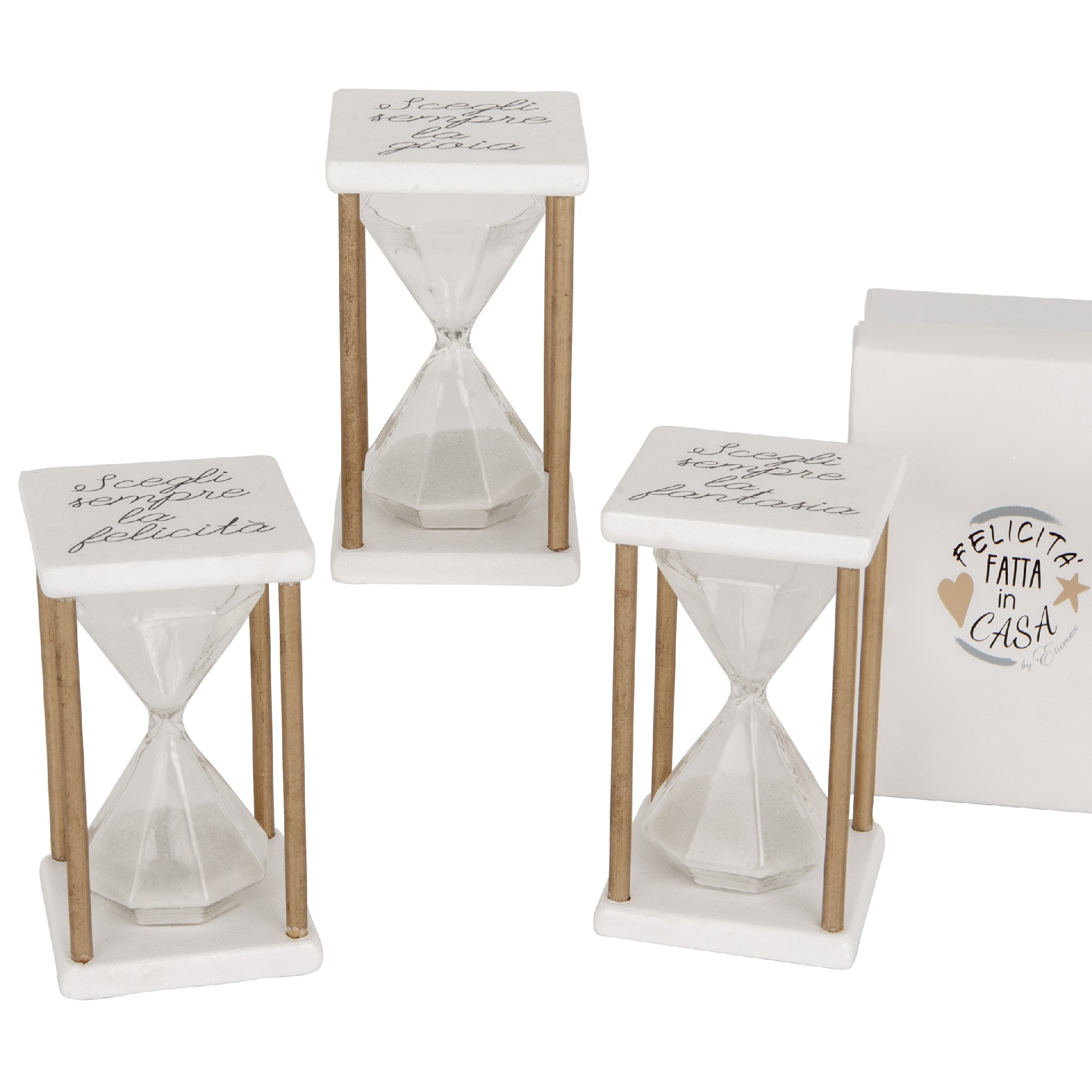 Regali e Bomboniere - Prodotti - Matrimonio - 11CM - EPOCA CLESSIDRA ASSORTITA CON BOX
