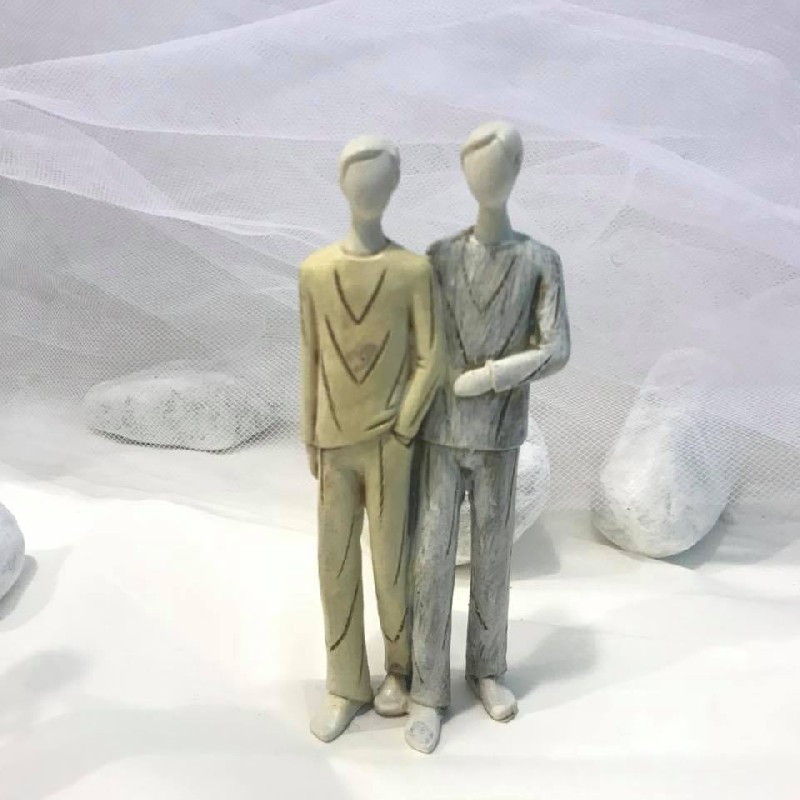 Regali e Bomboniere - Prodotti - Coppie Sposi Fidanzati  - COPPIA LUI E LUI H15CM RESINA 