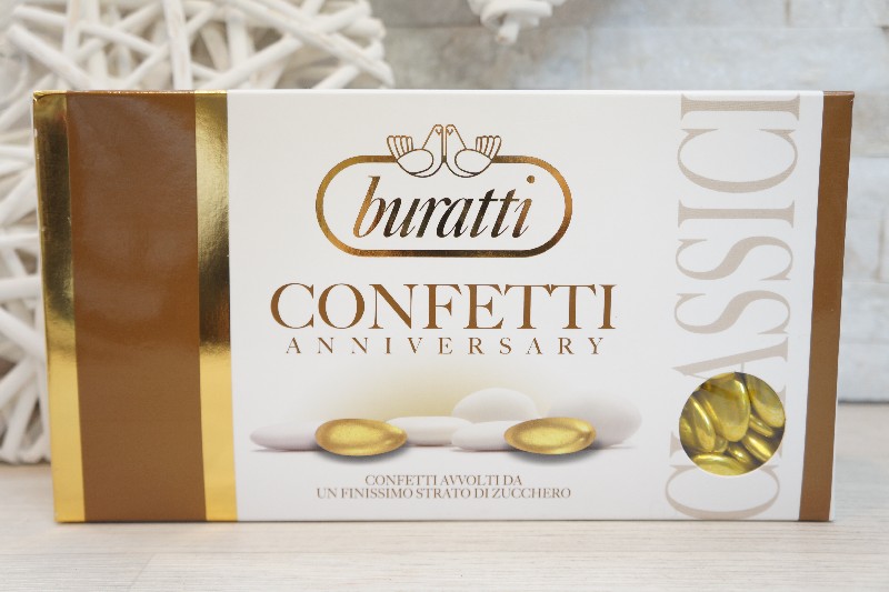 Confetti Buratti - Confetti Cioccolato Oro Buratti 1 Kg - Dolci