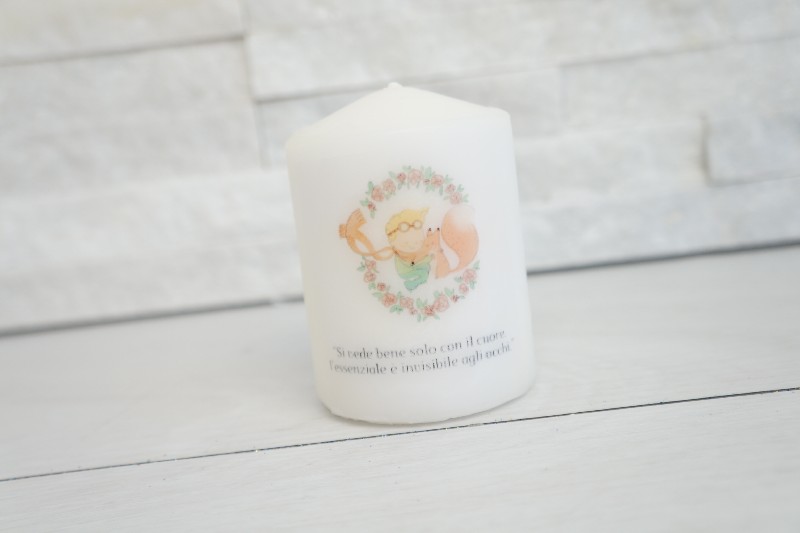 Regali e Bomboniere - Prodotti - Candele Personalizzate - CANDELA PERSONALIZZATA PICCOLO PRINCIPE 8X6CM 