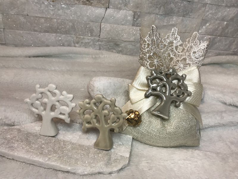 Regali e Bomboniere - Prodotti - Matrimonio - MINI ALBERO DELLA VITA 6CM PORCELLANA ASSORTITI