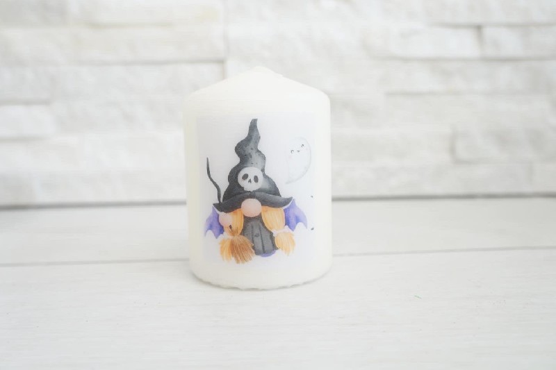 Regali e Bomboniere - Prodotti - Halloween - CANDELA DECORO HALLOWEEN 8X4CM 