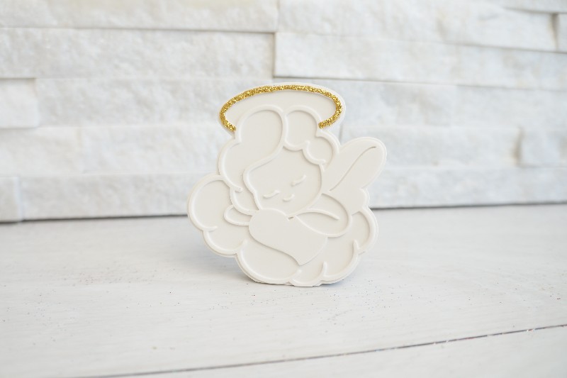 Regali e Bomboniere - Prodotti - MEMORY - FORMINA ANGELO 8X8 ORO POLVERE DI MARMO CON BOX