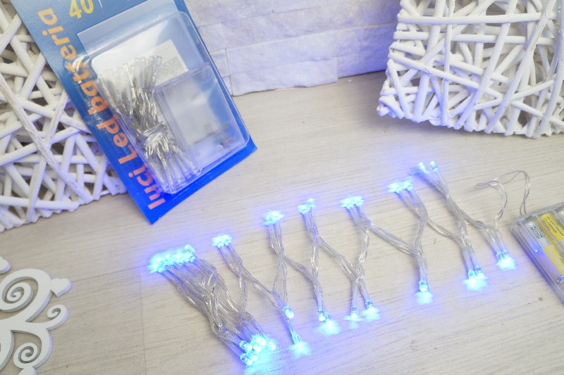 Regali e Bomboniere - Prodotti - Natale  - Luci led BLU con 40 led 200cm circa 