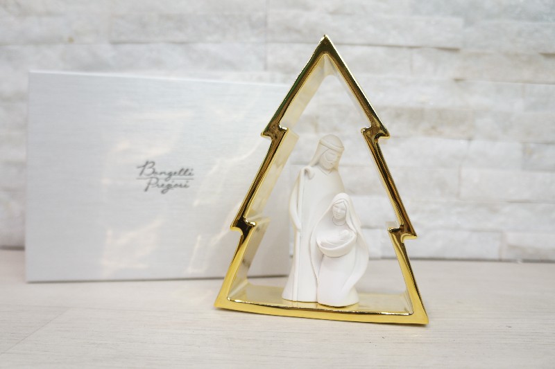 Regali e Bomboniere - Prodotti - Memory Regalo - ALBERO ORO CON FAMIGLIA POLVERE DI MARMO H16CM CON BOX