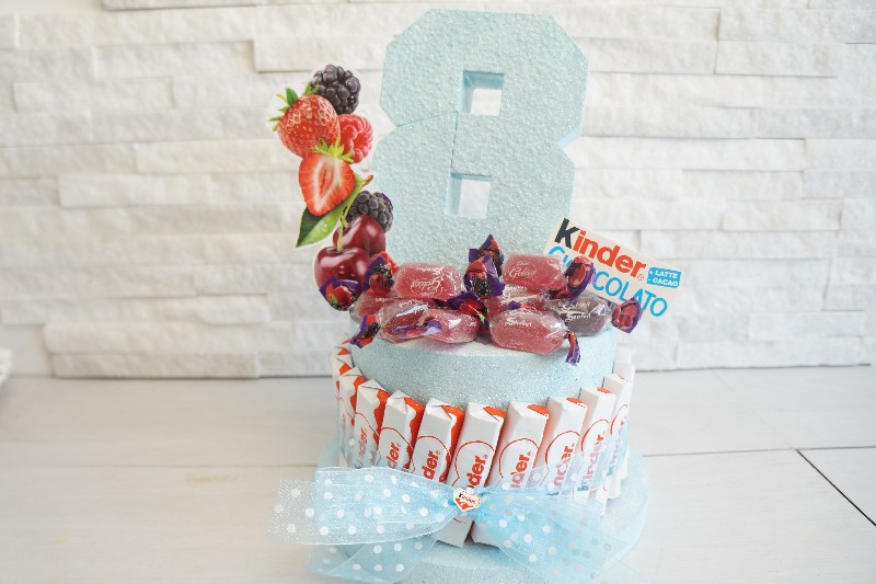 Regali e Bomboniere - Prodotti - TORTE MERENDA - TORTA MERENDA SENZA GLUTINE CON NUMERO E COLORI A SCELTA 