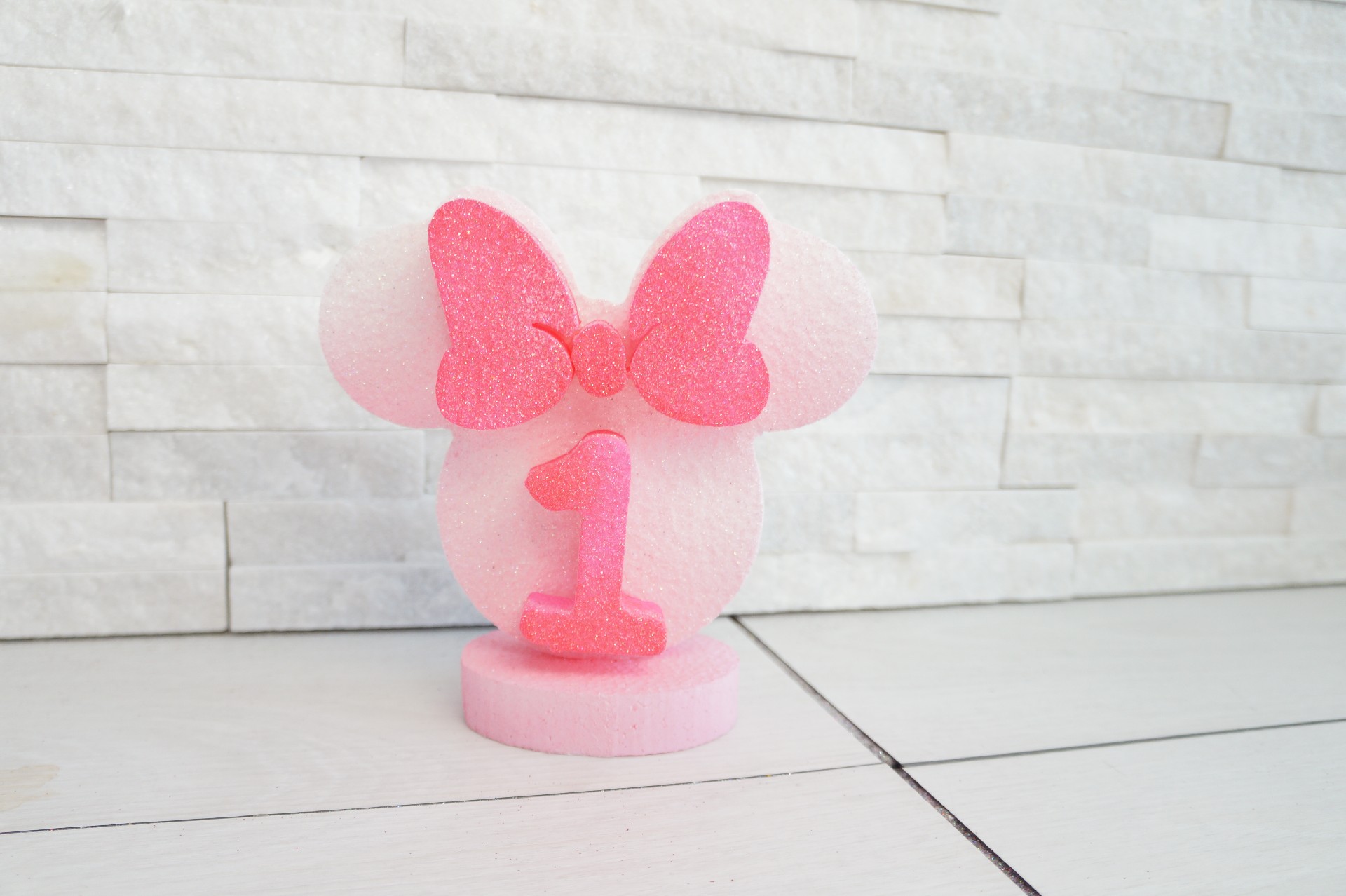 Regali e Bomboniere - Prodotti - CAKE TOPPER - CAKE TOPPER PRIMO COMPLEANNO MINNIE COLORE A SCELTA 