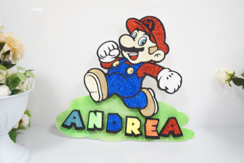 Regali e Bomboniere - Prodotti - PERSONAGGI POLISTIROLO - NOME PERSONALIZZATO SUPER MARIO 55CM POLISTIROLO