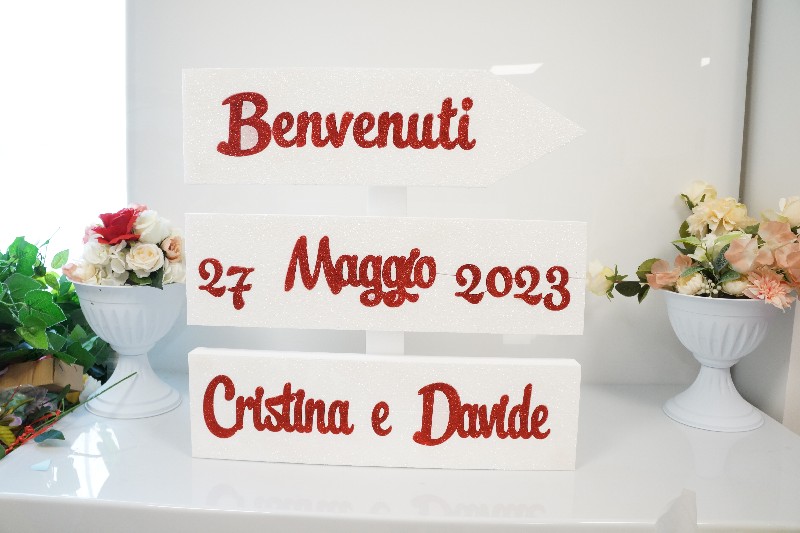Regali e Bomboniere - Prodotti -  - PANNELLO DI BENVENUTO 60X60CM COLORI A SCELTA 
