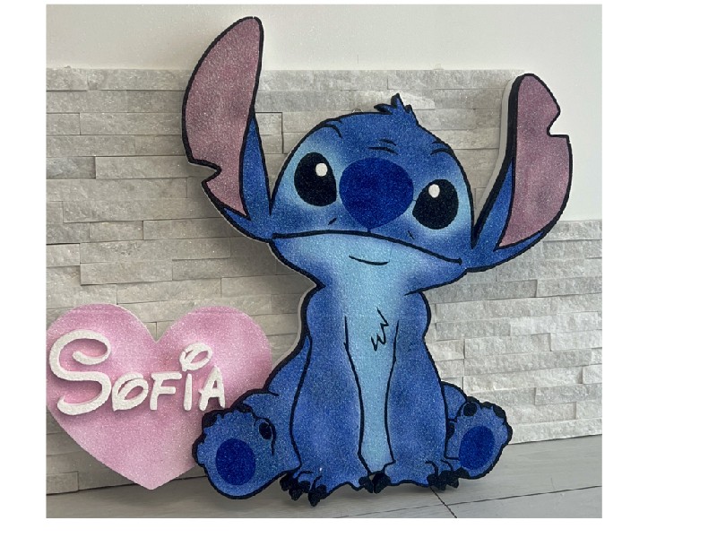 Regali e Bomboniere - Prodotti - FIOCCHI NASCITA  - STITCH PERSONALIZZATO POLISTIROLO 55CM 