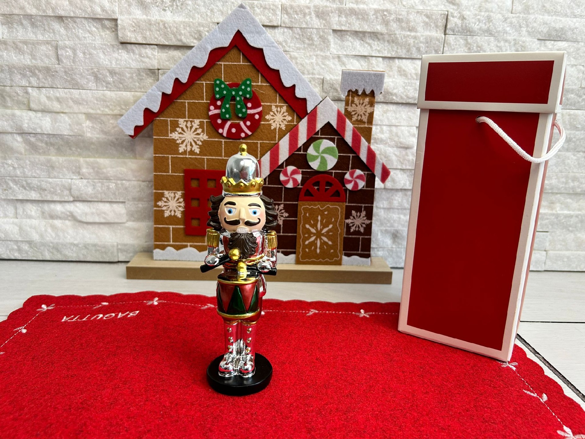 Regali e Bomboniere - Prodotti - Natale  - 16CM - SOLDATINO SCHIACCIANOCI CON TAMBURO ROSSO - C/BOX