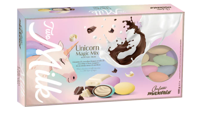 Regali e Bomboniere - Prodotti - CONFETTI MAXTRIS - CONFETTI TWO MILK UNICORN