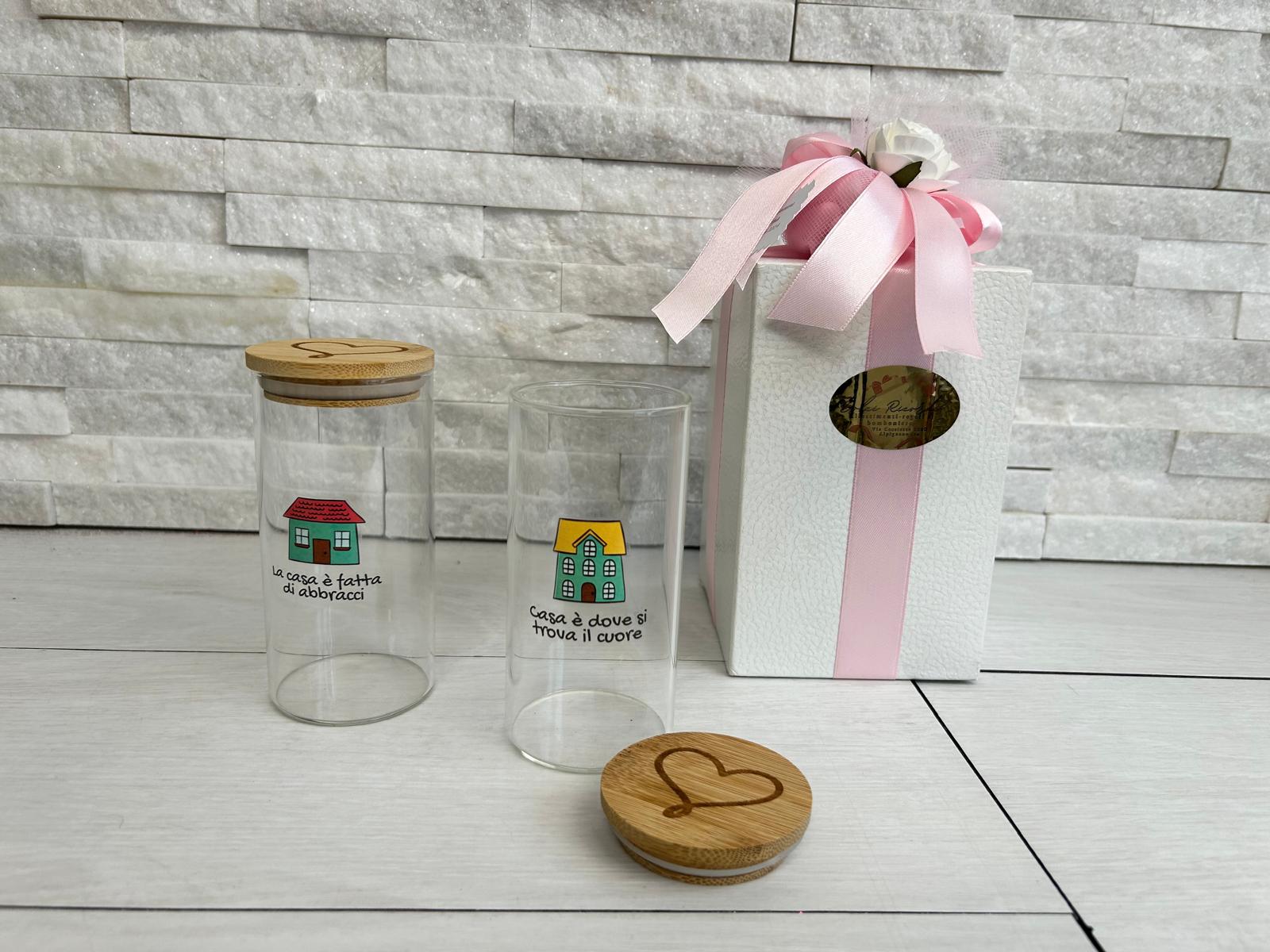 Regali e Bomboniere - Prodotti - BARATTOLI VETRO  - H12/D6 - BARATTOLO BOROSIL
