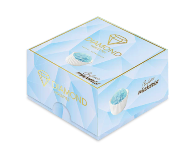 Regali e Bomboniere - Prodotti - CONFETTI MAXTRIS - Les Noisettes Diamond Celeste 500g