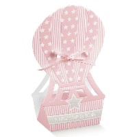 Regali e Bomboniere - Prodotti - Scatoline PORTA CONFETTI - 60X40X145MM MONGOLFIERA STAR ROSA