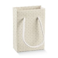 Regali e Bomboniere - Prodotti - Shopper Bag - 100X50X145MM SHOPPER BAG CON MANICI BLOOM CON FIORELLINI TORTORA