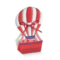 Regali e Bomboniere - Prodotti - Scatoline PORTA CONFETTI - 60X45X145MM MONGOLFIERA  FESTA ROSSO