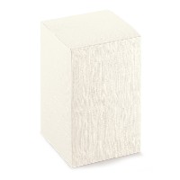 Regali e Bomboniere - Prodotti - SCATOLE BOMBONIERE - 80X80X110MM PIEGHEVOLE SETA BIANCA