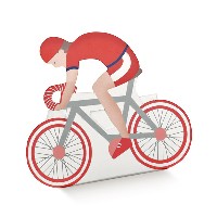 Regali e Bomboniere - Prodotti - Scatoline PORTA CONFETTI - 60X35X85mm  BICICLETTA FESTA ROSSO