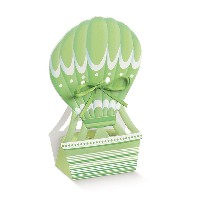 Regali e Bomboniere - Prodotti - Scatoline PORTA CONFETTI - 60X45X145MM MONGOLFIERA  FESTA VERDE