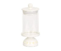 Regali e Bomboniere - Prodotti - Cristallo e Vetro - D.11XH.28,5CM CONTENITORE C/COPERCHIO E LED
