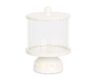 Regali e Bomboniere - Prodotti - Cristallo e Vetro - D.13XH.18CM CONTENITORE C/COPERCHIO E LED