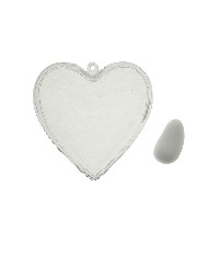 Regali e Bomboniere - Prodotti - BARATTOLI PLASTICA - SCATOLA PLEX CUORE 6X3X6CM