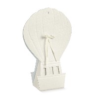Regali e Bomboniere - Prodotti - Scatoline PORTA CONFETTI - 60X40X145MM MONGOLFIERA MAT BIANCO