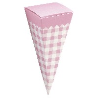 Regali e Bomboniere - Prodotti - Scatoline PORTA CONFETTI - 115MM CONO ROSA TED PORTACONFETTI