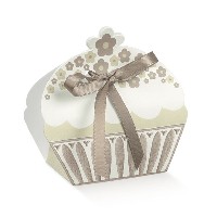 Regali e Bomboniere - Prodotti - Scatoline PORTA CONFETTI - 50X35X80mm  cup cake WITH LOVE