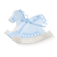 Regali e Bomboniere - Prodotti - Scatoline PORTA CONFETTI - 120X35X90MM SCATOLINA CAVALLO A DONDOLO