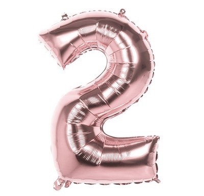 Regali e Bomboniere - Prodotti - Party e festa - 86CM NUMERO 2 ROSE GOLD
