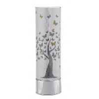 Regali e Bomboniere - Prodotti - BAGUTTA - LAMPADA VETRO H30 CON DECORO ALBERO E FARFALLE