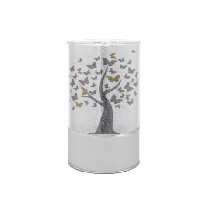 Regali e Bomboniere - Prodotti - BAGUTTA - LAMPADA IN VETRO H15 CON DECORO ALBERO E FARFALLE