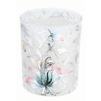 Regali e Bomboniere - Prodotti - Candele da regalo - BICCHIERE CON CERA PROFUMATA 150gr - FOGLIE BIANCO VANIGLIA NOIR