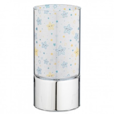 Regali e Bomboniere - Prodotti - BAGUTTA - LAMPADA IN VETRO 7X15 CON DECORO STELLE AZZURRE