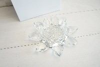 Regali e Bomboniere - Prodotti - FANTIN ARGENTI - PORTA CANDELA CRISTALLO FIOR DI LOTO D.21 H.6