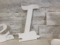 Regali e Bomboniere - Prodotti - Wedding Legno E FOREX - LETTERA I h20X2cm puzzle MAIUSCOLA CORSIVO legno shabby Made in ITALY