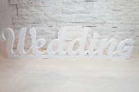 Regali e Bomboniere - Prodotti - Wedding Legno E FOREX - WHITE CORSIVO WEDDING 84X2X20CM LEGNO