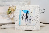 Regali e Bomboniere - Prodotti - MEMORY - OROLOGIO ELEFANTINO CIELO 14.7X14.7CM POVERE DI MARMO