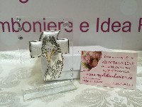 Regali e Bomboniere - Prodotti - OFFERTE DI GENNAIO - ICONA CROCE ARGENTO CON STRASS 5.5x8cm
