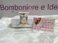 Regali e Bomboniere - Prodotti - OFFERTE DI GENNAIO - ICONA VETRO COMUNIONE ARGENTO E STRASS 7X10CM