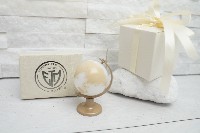 Regali e Bomboniere - Prodotti - Mappamondo - GIADA MAPPAMONDO H.6 C/BOX PIETRA E METALLO